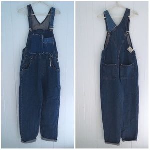 Zara Trafaluc Distressed Patchwork Overalls